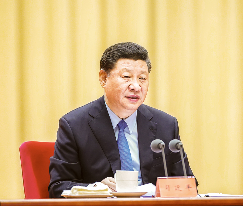 2019年5月31日，“不忘初心、牢記使命”主題教育工作會議在北京召開。中共中央總書記、國家主席、中央軍委主席習(xí)近平出席會議并發(fā)表重要講話。 新華社記者 鞠鵬/攝